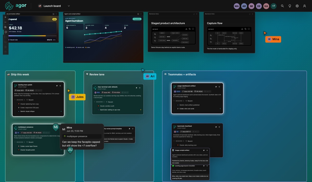 Agor, AI agent workspace, as shown on its official site