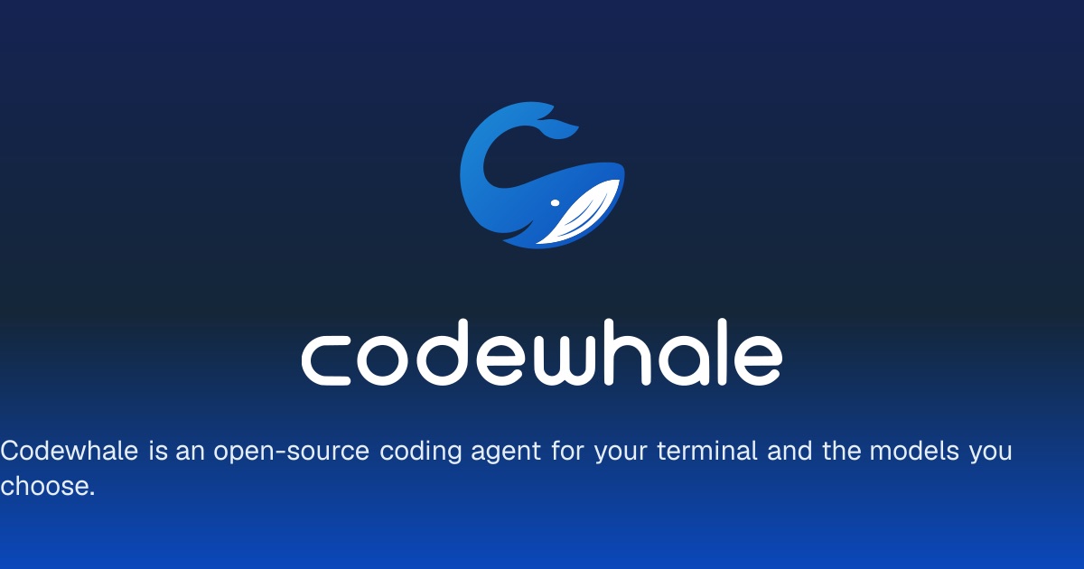 Codewhale, command-line coding agent, as shown on its official site