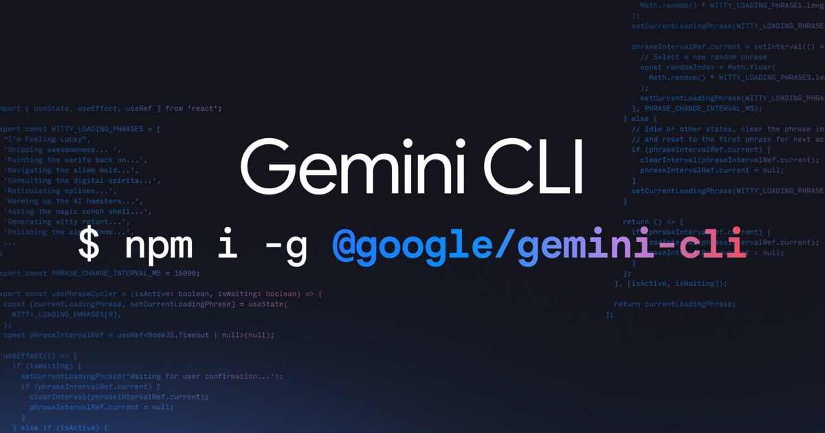 Gemini CLI, command-line coding agent, as shown on its official site